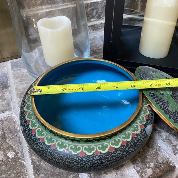 CLOISONNÉ Bowl with Lid - Picture 9 of 10